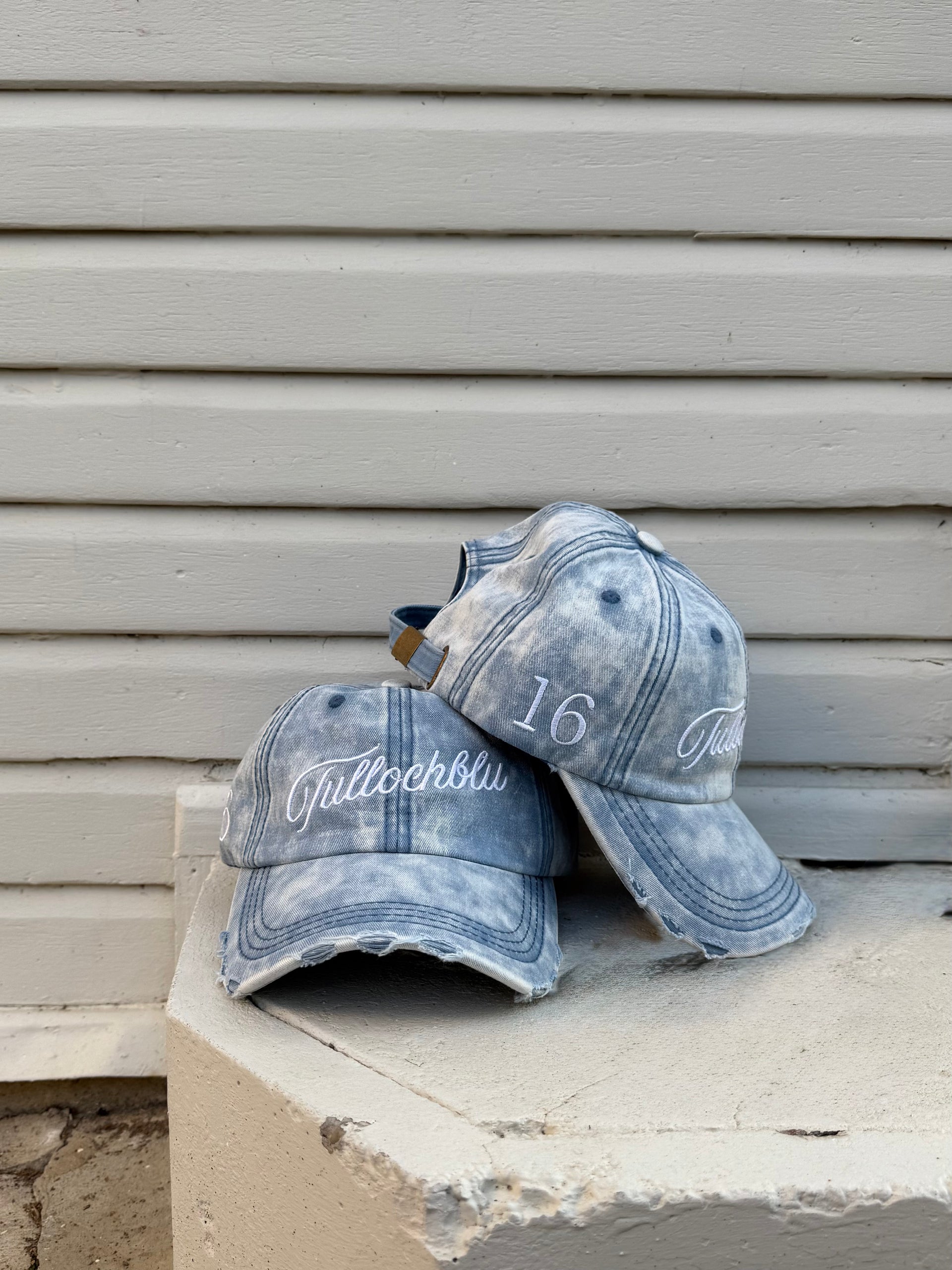 Distressed Denim Cap – Tullochblu