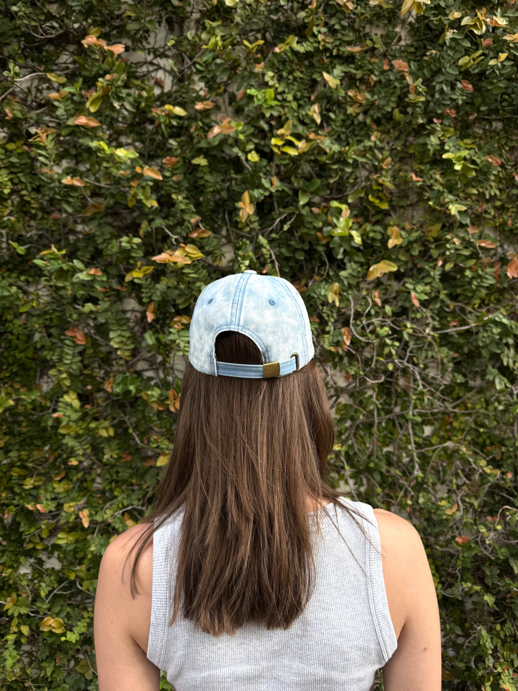 Distressed Denim Cap